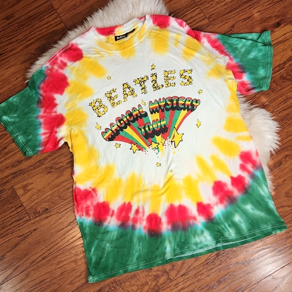 The Beatles Other - The Beatles Magical Mystery Tour TieDye Cotton Tshirt